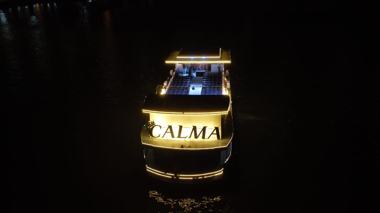 Award Night setup aboard Calma